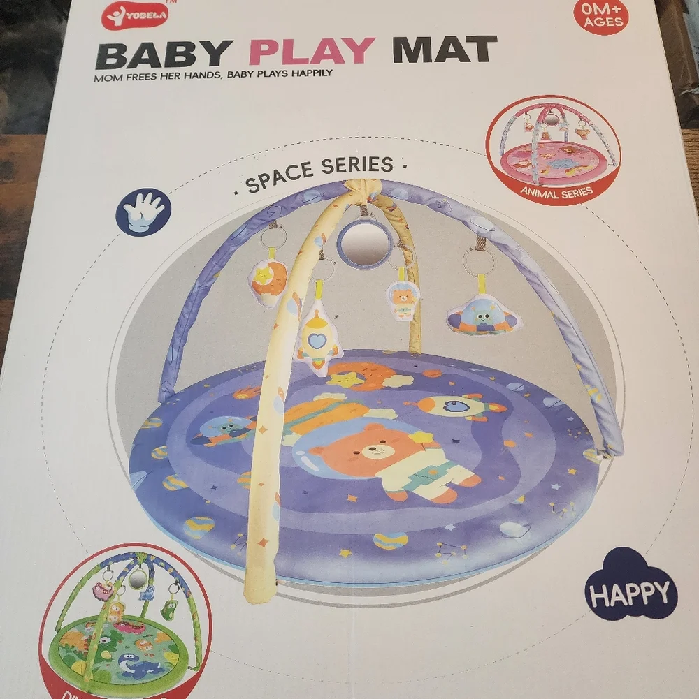 Tummy Time Activity Mat Baby Play Gym Mat With 4pcs Soft Brachiosaurus Dinosaurs
